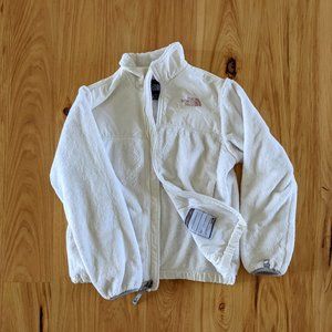 North Face Fleece Full-Zip Jacket - White Girls L
